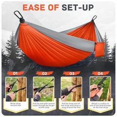 Camping Hammock Lightweight, Portable Hammocks Parachute Hammock with