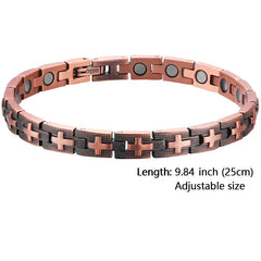Women Magnetic Therapy Anklets 99.9% Pure Solid Copper 3500 Gauss Magnets Ankle Pain Relief for Arthritis Adjustable Size