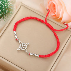 Dawapara Witch Knot Charm Bracelet for Women Celtics Knot Protection Amulet Bead Chain Stainless Steel Witchcraft Wiccan Jewelry