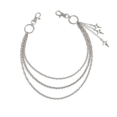 Punk Multilayer Metal Star Pendant Pant Chain Hip Hop Waist keychain Jeans Chain Women Trendy Jewelry Accessories Gifts