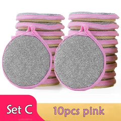 5/10/20pcs Double Side Dishwashing Sponge Dish Washing Brush Pan Pot