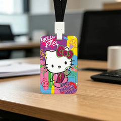 Cute Cat H-Hello K-Kitty NFC Contactless Sliding Card Sleeve For Student Cards, Bus Cards, ID Cards, And Work Permits