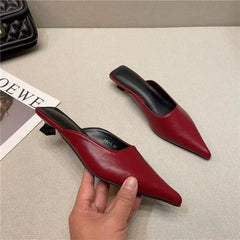 zapatos de mujer women cute plus size high quality spring slip on stiletto heel shoes lady classic comfort red heel shoes b599