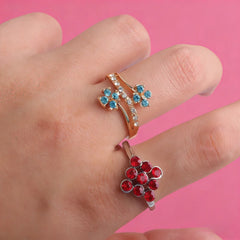 6/8/12/24/48/100pieces Fashion Colorful Rhinestone Ring Set for Women