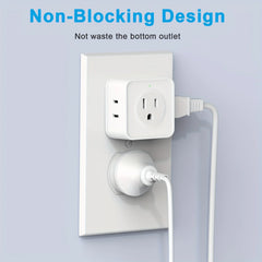 5 Way Multi Plug Outlet Extender, Wall Outlet Expander, Small