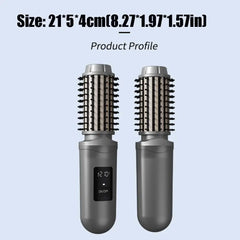 Hot Cordless Ionic Hair Straightener Brush USB Rechargeable Portable Straightener Curler Anti Damage 2 in 1 Hot Comb Hair Care