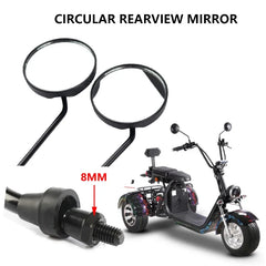 Electric Scooter Motorcycle Bike Reverse Mirror 8mm Rearview Universal For Citycoco Electric Scooter  Electric Scooter