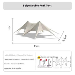 Large Outdoor Canopy Tent Sun Shade Shelter Heavy Duty Waterproof Star Canopy for Camping Backyard Party Wedding Party