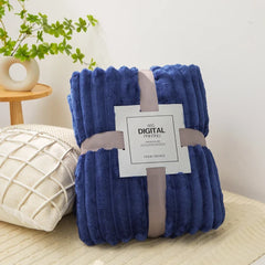 VividTwill 1pc Fluffy Coral Velvet Blanket Air-Conditioned Flannel Plush Comfortable Thickened Warm Soft Throw Blanket Bed Cover