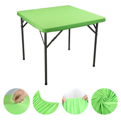 Square Elastic Edge Fitted Table Cover Stretch Cocktail Tablecloth For Wedding Picnic Banquet Party Decor Table Cloth