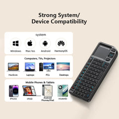 2.4G/Wireless Bluetooth Mini Keyboard Multifunctional Red Laser Keyboard With Touch Mouse Compatible For iOS Windows Android