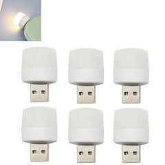 USB Night Light Mini LED Night Light USB Plug Lamp Power Bank Charging USB Book Lights Small Round Reading