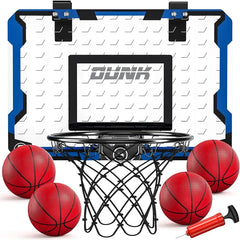LED light electronic wall mounted basketball hoop, water pool home basketball hoop with 4 basketballs, family party game supplie