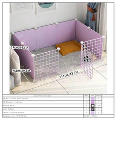 Dog Pet Fence Indoor Isolation Gate Dog Cage Small Dog Iron Guardrail Freely Combinable Cat and Dog Pet Fence