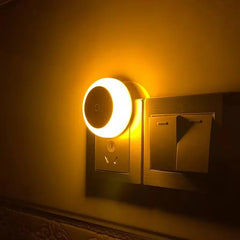 Intelligent Motion Sensor Night Light Auto On/Off Wireless Night Light LED Plug-in Wall Lamp Bedroom Bedside Lamp Home Lighting
