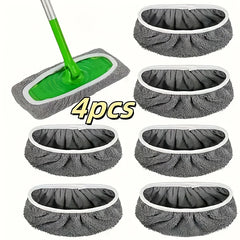 4 Reusable Mop Pads with High Water Absorption and Ultra-Fine Fiber