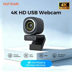 NearStream V08AF 4K UHD USB-C Webcam, AI Auto Framing, True Auto Focus, HNR Noise Cancelling Mic, 45–95° Adjustable FOV, Vertical Screen Support, NearSync Image Tuning, Plug & Play PC Camera for Meetings & Live Streaming
