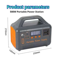 500W 220V Portable Power Station 500Wh 461Wh Solar Generator Emergency Power Bank Power Supply for Home Outdoor Camping Stall