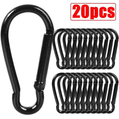 50/10pcs Mini Carabiner Keychain Alluminum Alloy D Type Buckle Spring