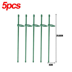 20/5PCS Plant Support Rods Adjustable Plant Stake Orchid Sticks With Clip Flowers Plants Vine Stand Holder Garden Stakes Pole