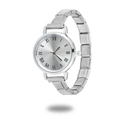 1PC 's Stainless Steel Round Simple Watch Bracelet Bangle for Friend