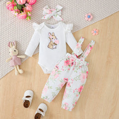 0-18months Baby Girl Clothes Set Red Color Long Sleevs Bodysuit