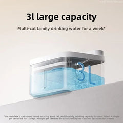 MIJIA Smart Pet Drinking Fountain 2 3L Large Capacity Wireless Water Pump Automatic Sensing Long Battery Life For Cats And Dogs