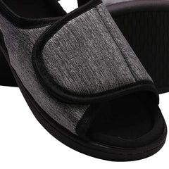 Hook and Loop Fastener Shoes Adjustable Edema House Shoes Breathable Wide Open Toe Sandals Non-Slip for Indoor Outdoor