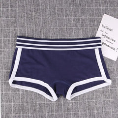 Women's Low-Waist Boxer Boyshort Panties Single Piece Comfortable Breathable Sport Underwear Ladies Intimate Lingerie Women's pa