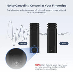NearStream AWM10T Plus 1-to-2 Wireless Lavalier Microphone, AI DSP Noise Canceling, 33Ft Stable Transmission, 6H Long Battery, Auto Pair Plug & Play Mic for Classroom Vlog Live Stream iPhone Android PC