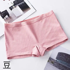 2Pcs Women Solid Cotton Boyshorts Female Soft Big Size Underwear Safety Pants Ladies Briefs Lingerie
