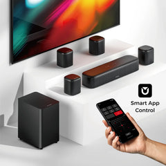 ULTIMEA 7.1 Channel Sound Bar System for TV with 4 Surround Speakers, App Controlled Virtual Surround Sound, Home Theater Audio