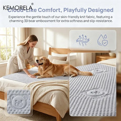 Summer New Thick Pet Cooling Pad with Cute Bear Pattern Washable Ice-Like Smooth Pet Mattress Outdoor Indoor Use For Dog And Cat