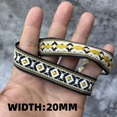 5 Yards 1~3CM Geometric Flower Designs Are Selling Well Embroidered Jacquard Ribbon Decorative Clothing Dog Chain Curtains