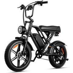 G60 E-Bike 1000W Adult Electric Bicycle 20” Fat Tire E-Bike 48V 15Ah Battery 45-55KM Range Dual Suspension 31MPH