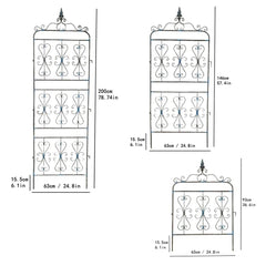 2Tier Clematis Rose Climbing Pergola Outdoor Fence Wrought Iron Plant Support Frame Outdoor Cucumber Climbing Frame