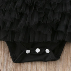 0-24months Baby Girls Long Sleeve Romper Casual Round Neck Infant Girls Princess Bodysuit With Bow Headband