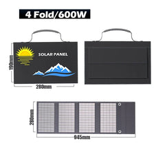 Portable Solar Panel Folding Bag 1000W, Fast Charging With USB+DC, Suitable For Outdoor Hiking, Camping, and Mobile Phones