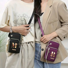 Huaben Letter Z Printed Fashion Casual Messenger Bag Change New Nylon Cloth New Mobile Phone Bag Women's Bag