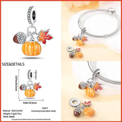 925 Sterling Silver Fashion Bee Honey Jar Sunflower Autumn Series