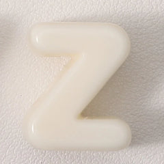 20pcs Beige Acrylic Large Hole Letter Loose Beads DIY Necklace
