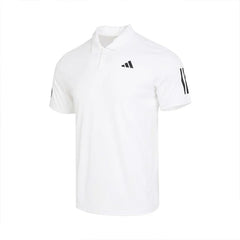 Adidas 3-Stripes Logo Half-Button Lapel Quick-Drying Short-Sleeved Polo Shirt Men's White Is2295