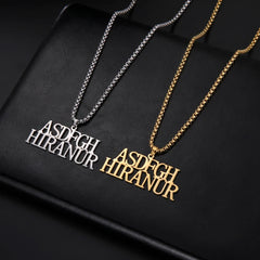 Lemegeton Custom Name Necklace Men Stainless Steel Jewelry Personalized Crown Pendant Customized Punk Thick Chain Party Gifts