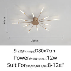 Modern Minimalist Stylish LED Ceiling Chandelier Lamps Design Art Suspension Pendant Lights Home Decor Items Living Room Bedroom