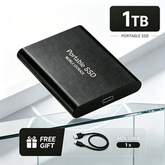 1TB Portable SSD 2TB External Hard Drive USB 3.1 High Speed Mobile Data Storage for Laptop Mac PC Compact Durable Use