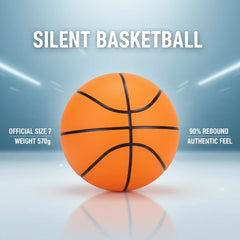 Weighted Silent Basketball 570g Size 7 and 450g Size 5 Standard Noiseless Basketball PU Foam Airless Indoor Training Quietly