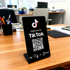 Nfc 215 programmable QR code Google Review Card NFC station table NFC Instagram Facebook TK card standing brand bracket