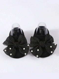 Soft Baby ulle Bow with Pearl Embellishments Socks  Ideal for Birthday & Photoshoot baby socks