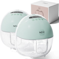 NCVI Electric Breast Pump,Hands-Free for Breastfeeding Pump, Ultra-Quiet Portable Wireless Pump, 3 Flange Sizes(19/21/24mm)