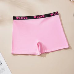 1PC FARDLY New Arrival Women's Plus Size Comfortable Heart-Print Waistband Boxer Briefs Women's Underwear Cotton High Stretch